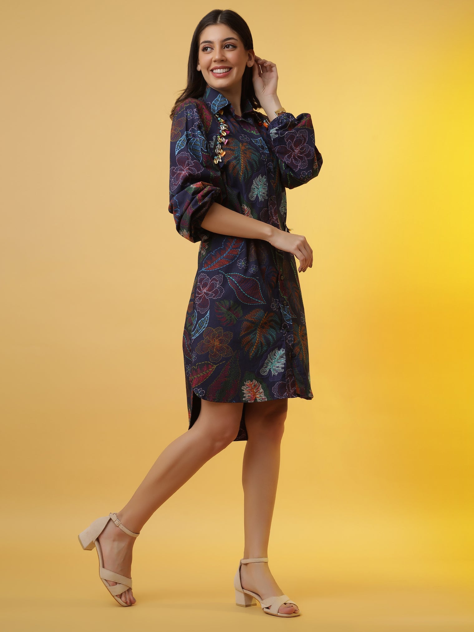 The Boho-Botanica Shirt Dress