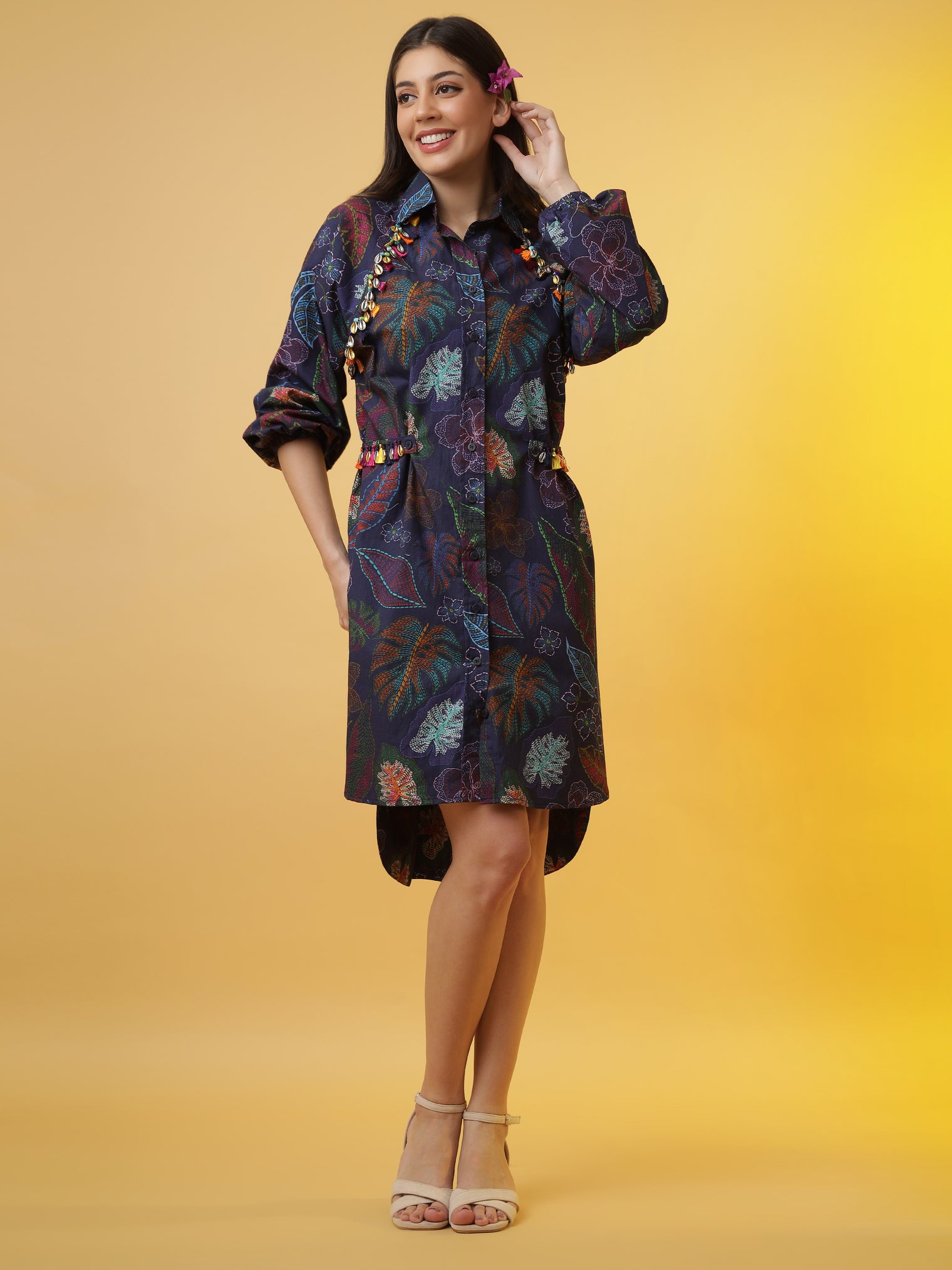 The Boho-Botanica Shirt Dress