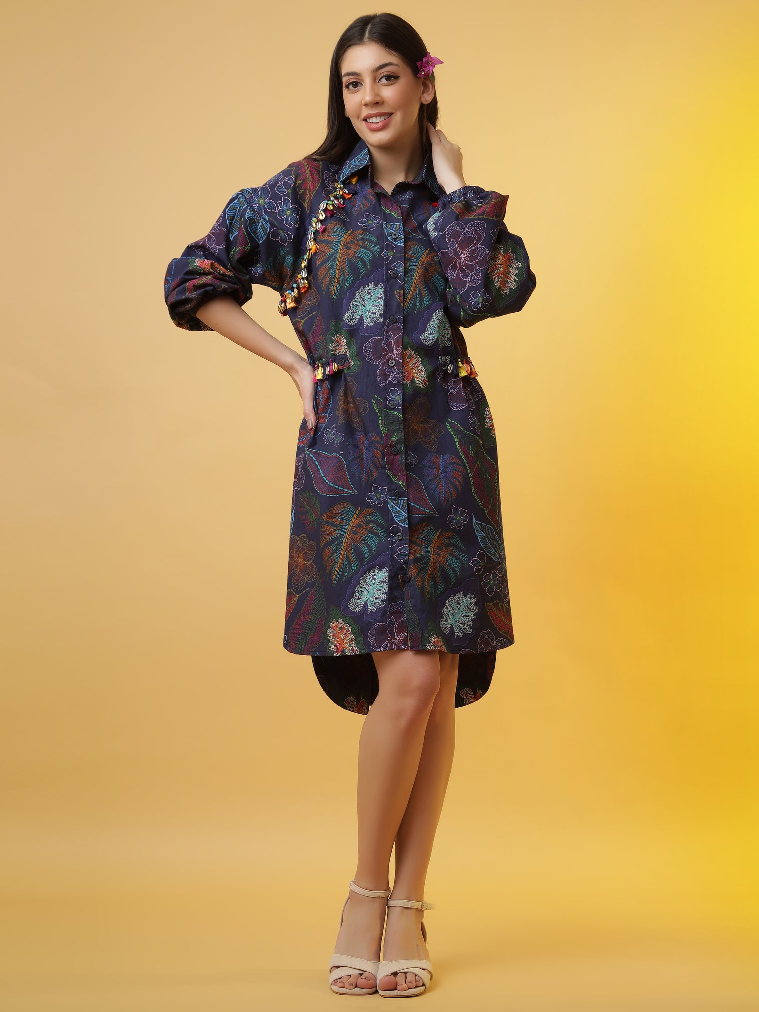 The Boho-Botanica Shirt Dress