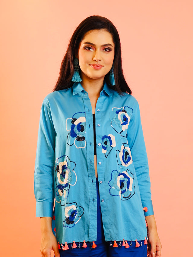The Turkish Delight Shirt in Turquoise