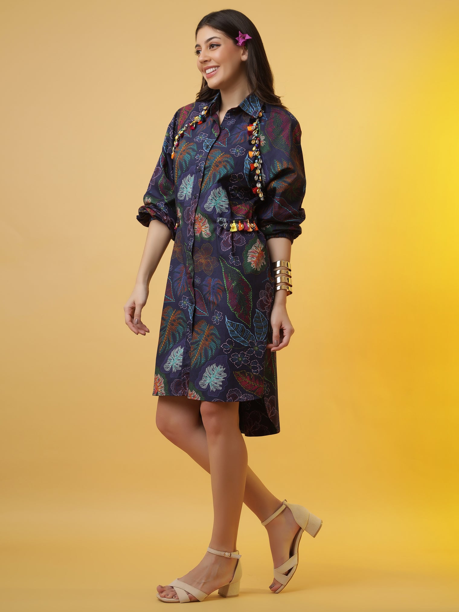 The Boho-Botanica Shirt Dress