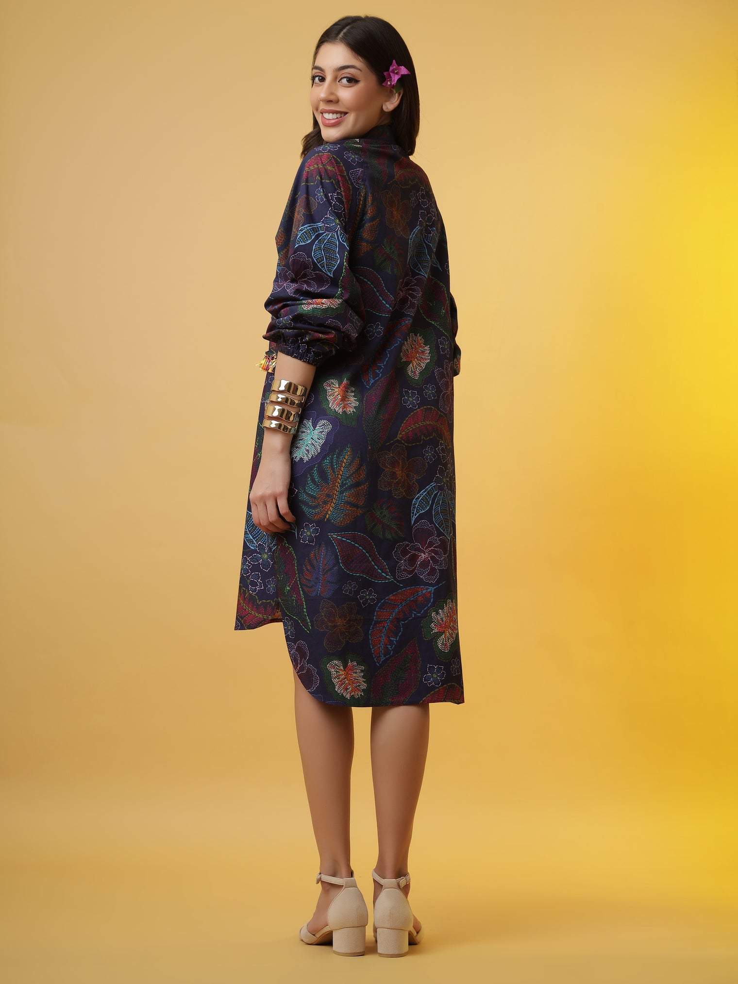 The Boho-Botanica Shirt Dress