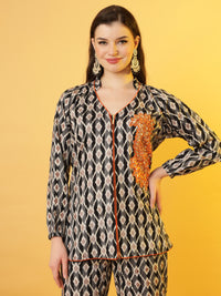 The 'Ikat Elegance' Tunic and Pant Set