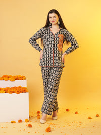 The 'Ikat Elegance' Tunic and Pant Set