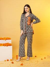 The 'Ikat Elegance' Tunic and Pant Set