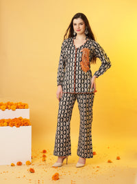 The 'Ikat Elegance' Tunic and Pant Set