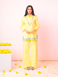 Marigold Memories Butter-Yellow Pant Set