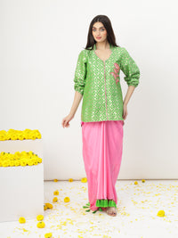 The 'Heer' Set in Green and Pink