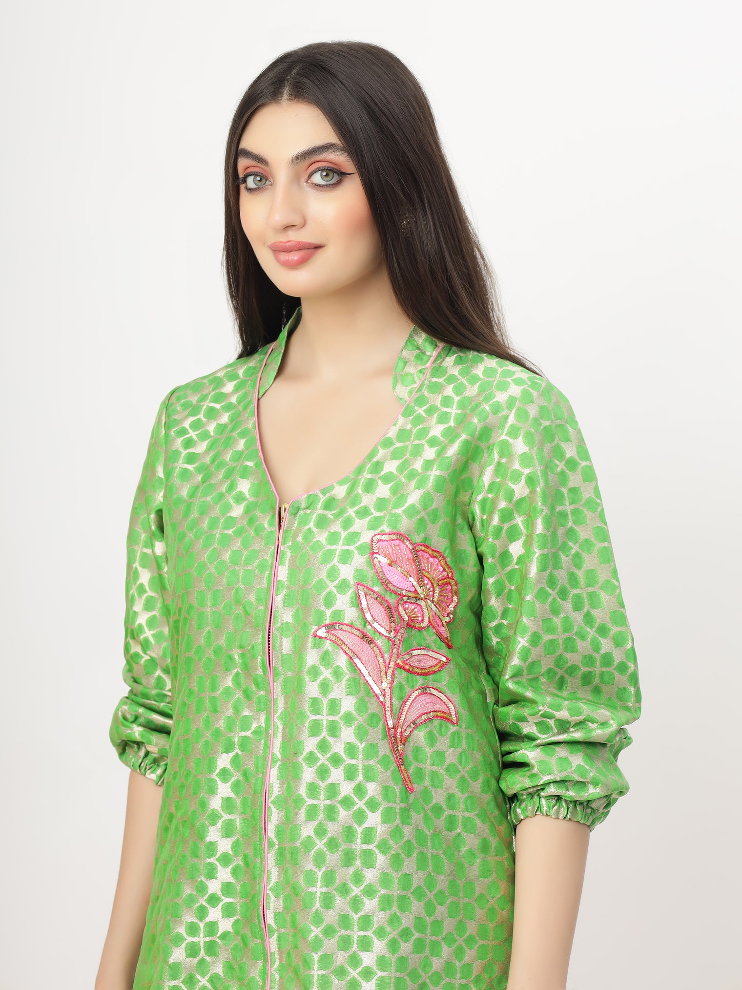 The 'Heer' Set in Green and Pink