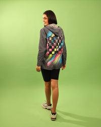 The Graffiti Hooded Tunic in Denim