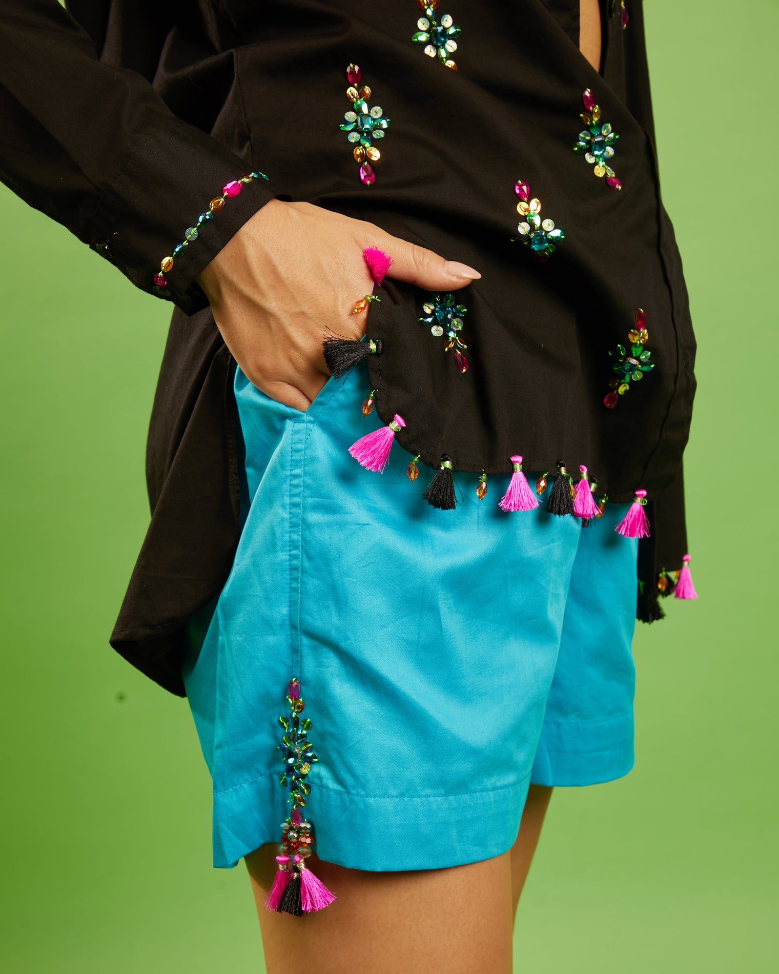 The Gemstone Set in Black and a Turquoise