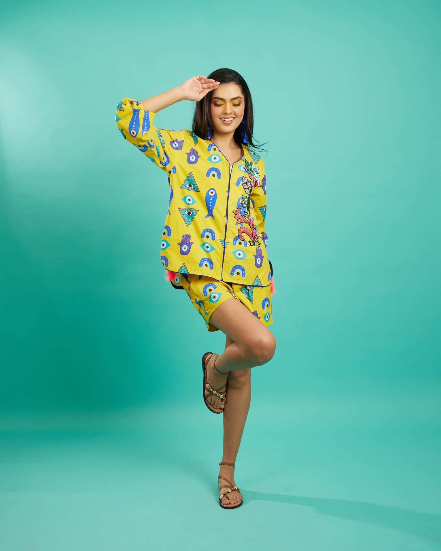 The 'No Evil Eye' Tunic and Shorts Set