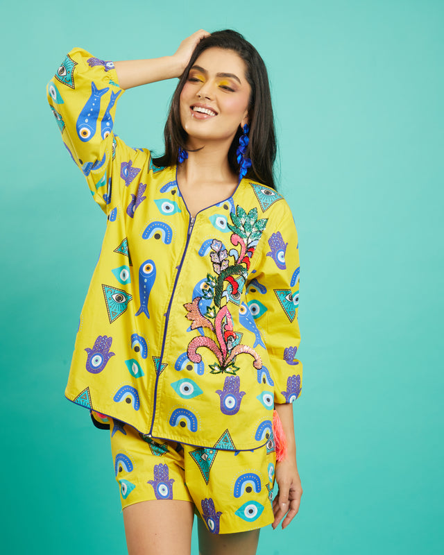 The 'No Evil Eye' Tunic and Shorts Set